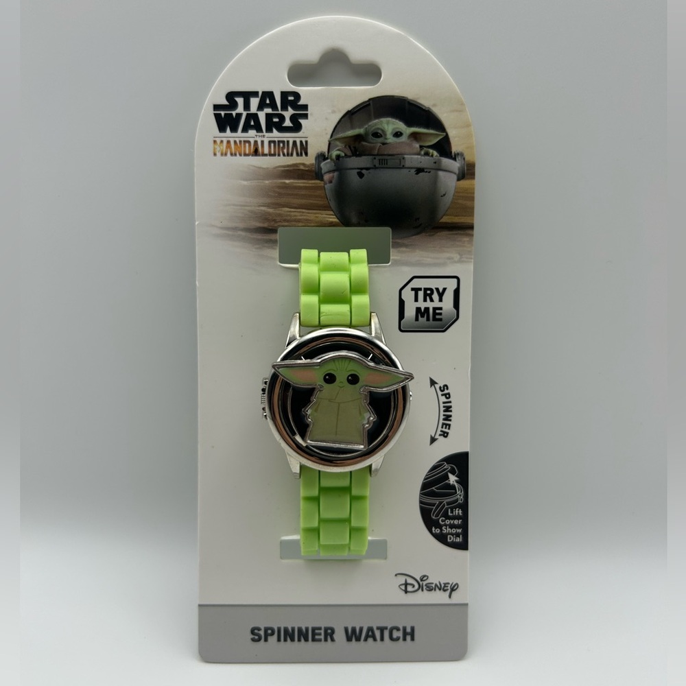 Disney Star Wars Mandalorian Green Spinner Watch